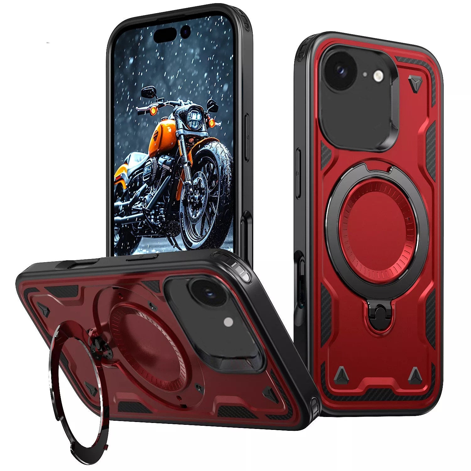 Shockproof Magsafe Kickstand Ring Case for iPhone 16e Shockproof Magsafe Kickstand Ring Case for iPhone 16e
